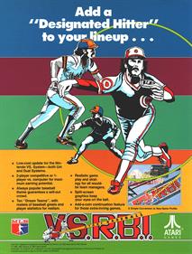 Vs. Atari R.B.I. Baseball - Advertisement Flyer - Front Image