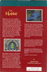 The Hobbit: A Software Adventure - Box - Back Image