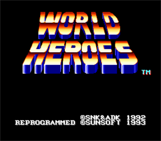 World Heroes - Screenshot - Game Title Image