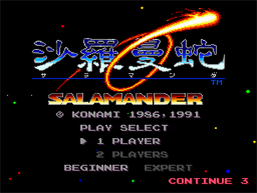 Salamander - Screenshot - Game Title Image