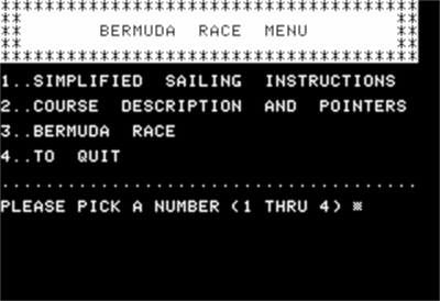 Bermuda Race - Screenshot - Game Select Image