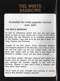The White Barrows - Box - Back Image