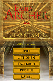 Emily Archer and the Curse of Tutankhamun - Screenshot - Game Title Image