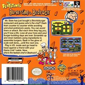 The Flintstones: BurgerTime in Bedrock - Box - Back Image