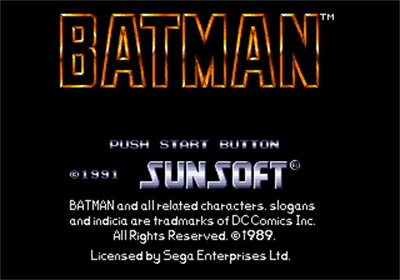 Batman: The Video Game - Screenshot - Game Title Image