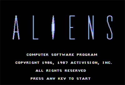 Aliens: The Computer Game - Screenshot - Game Title