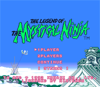 The Legend of the Mystical Ninja - Screenshot - Game Title Image