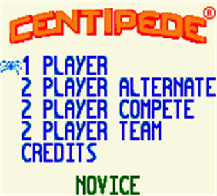 Centipede - Screenshot - Game Select