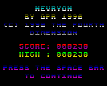 Nevryon - Screenshot - High Scores Image