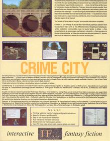 Crime City - Box - Back Image
