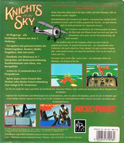 Knights of the Sky - Box - Back Image