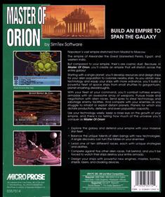Master of Orion - Box - Back Image