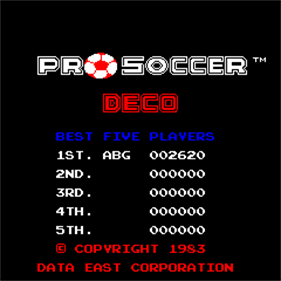 Pro Soccer - Screenshot - High Scores Image