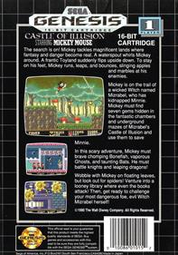 Castle of Illusion Starring Mickey Mouse - Box - Back Image