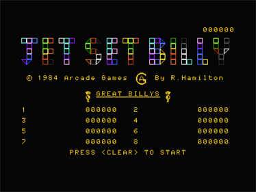 Jet Set Billy - Screenshot - Game Title Image