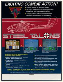Steel Talons - Advertisement Flyer - Back Image