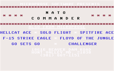 Nato Commander - Screenshot - Game Title Image