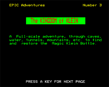 The Kingdom of Klein - Screenshot - Game Title Image