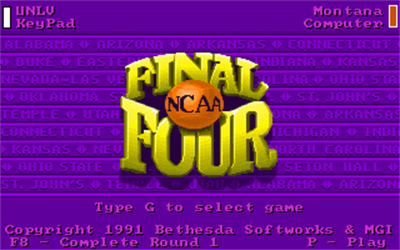 NCAA: Road to the Final Four - Screenshot - Game Title Image