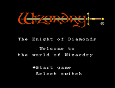 Wizardry: Knight of Diamonds: The Second Scenario - Screenshot - Game Title Image