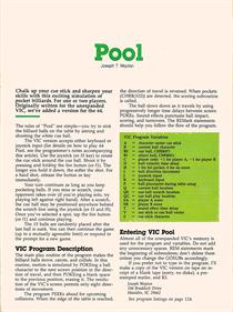 Pool (COMPUTE! Publications) - Advertisement Flyer - Front Image