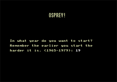 Osprey! - Screenshot - Game Select Image