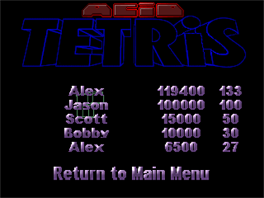 ACiD Tetris - Screenshot - High Scores Image