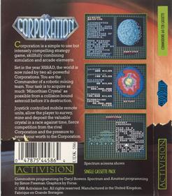 Corporation (Activision) - Box - Back Image