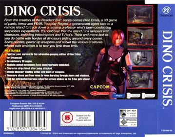 Dino Crisis - Box - Back Image