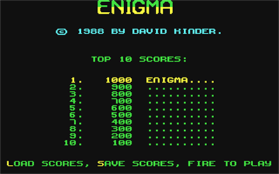 Enigma (David Kinder) - Screenshot - Game Title Image