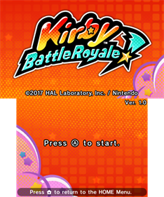 Kirby Battle Royale - Screenshot - Game Title Image