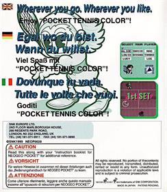Pocket Tennis Color - Box - Back Image