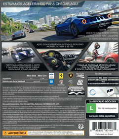 Forza Motorsport 6 - Box - Back Image