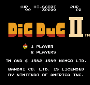 Dig Dug II: Trouble in Paradise - Screenshot - Game Title Image