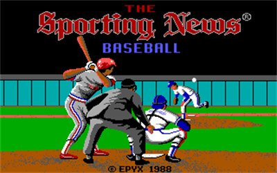 The Sporting News Baseball - Screenshot - Game Title Image