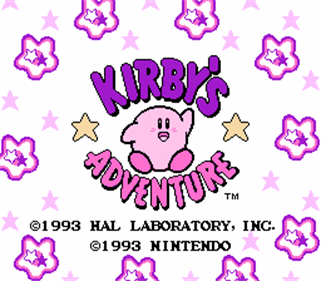Kirby's Adventure - Screenshot - Game Title Image