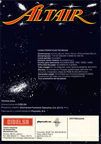 Altair - Advertisement Flyer - Back Image