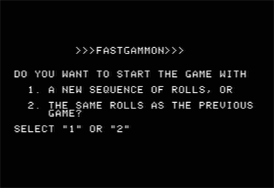 Fastgammon - Screenshot - Game Select Image