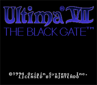 Ultima: The Black Gate - Screenshot - Game Title Image