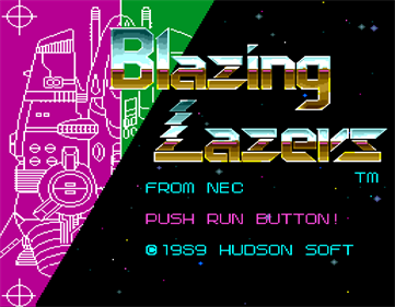 Blazing Lazers - Screenshot - Game Title Image