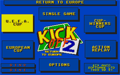 Kick Off 2: Return to Europe - Screenshot - Game Select Image