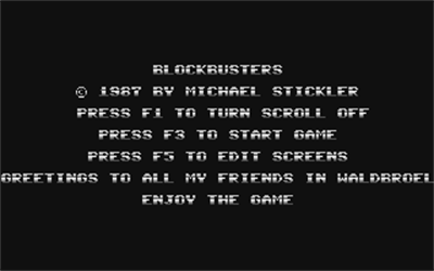 Blockbusters (Markt & Technik) - Screenshot - Game Title Image