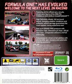 Formula One Championship Edition - Box - Back Image