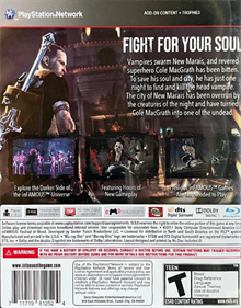 Infamous: Festival of Blood - Box - Back Image