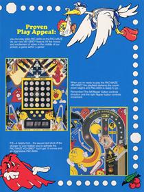 Mr. & Mrs. Pac-Man Pinball - Advertisement Flyer - Back Image