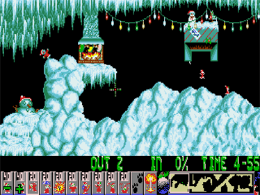 Xmas Lemmings (1991) - Screenshot - Gameplay Image
