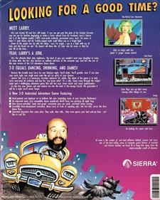 Leisure Suit Larry 1: In the Land of the Lounge Lizards - Box - Back Image