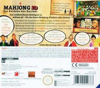 Mahjong 3D: Warriors of the Emperor - Box - Back Image