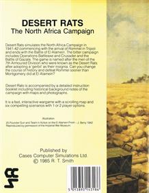 Desert Rats - Box - Back Image