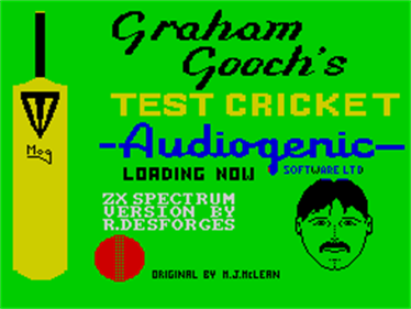 Graham Gooch's Test Cricket - Screenshot - Game Title Image